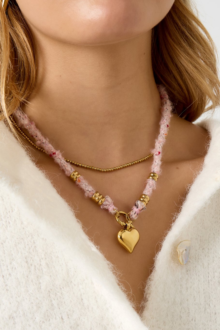Collane con ciondolo Cuore Casual Quotidiano Semplice Serie Gioielli da donna h5Immagine3